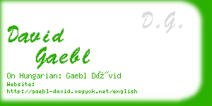 david gaebl business card
